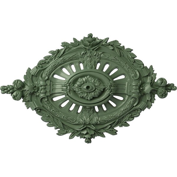 Ekena Millwork Antonio Ceiling Medallion, Hand-Painted Athenian Green, 35 7/8"W x 22 1/2"H x 4 3/8"P CM35X22ANAGF - main